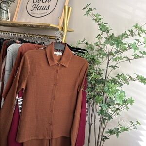 HYFVE Brown Button-Down Shirt and pant set